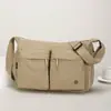 Bolsa Transversal Estilo Motociclista Japonês Marca Tendência para Homens, Mochila de Grande Capacidade para o Dia a Dia, Bolsa de Ombro Estilo Workwear com Múltiplos Bolsos, Bolsa de Viagem