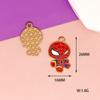Accesorios de bricolaje de la serie de animación de Marvel Spider-Man, collar de aleación con gota de aceite, pulsera, colgante para bolso.
