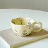 Taza de Agua para Influencers 2024 Taza de Verano Otoño Taza Nueva Cerámica Estilo Coreano Femenino Taza para Pareja Femenina Taza de Café de Oficina