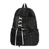 Mochila de bolinhas de alta qualidade e estilosa para meninas e estudantes, com laço, grande capacidade e design leve, perfeita para a escola e o uso diário