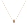 Collar Geométrico de Frijol para Mujer, Lujo Ligero, Gama Alta, Moderno, Sencillo y Versátil Collar de Oro Rosa Regalo para Niñas
