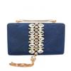 Comercio exterior nuevo bolso de noche con borlas de diamantes Bolso de noche de diamantes bolso cuadrado pequeño de cuero para vestido de banquete bolso de cadena para damas