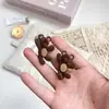 Acessórios de Cabelo Infantis, Presilha de Cabelo de Urso de Pelúcia Marrom, Acessórios de Cabelo Fofos para Outono e Inverno, Presilha de Cabelo de Alta Qualidade, Novo Estilo Cartoon para Meninas