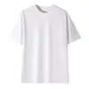 Camiseta de Algodón Romana con Impresión de Logo Personalizado, Camiseta de Algodón Puro de Verano de 220g, Camisa Publicitaria Fresca de Manga Corta Holgada para Trabajo