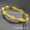 Pulsera de Oro Laminado 24K Lujo Ligero Color Arena Oro Boda Dubái Novia Venta al por Mayor Transfronteriza en Stock