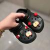 Da un mordisco a la Chica Manzana Corazón Zueco Infantil Hebilla de Zapato Flor de Zapato Accesorios de Decoración Desmontables DIY Creación de Dibujos Animados