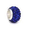Pulseira Deslumbrante de Diamantes Inteiros Acessórios com Contas Liga de Metal Diamante Contas com Furo Grande Bola de Argila Anel de Diamante Colorido Acessórios de Contas Soltas de Cristal