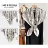 Bufanda Cuadrada Reino Secreto Estrellado de Otoño e Invierno, Bufanda de Seda de 14 Momme, Regalo de Alta Gama para Mujeres, Bufanda de Seda Genuina, Bufanda de Cuello de Moda