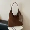 Bolsa de Lã de Cordeiro Grande Capacidade Outono Inverno Transfronteiriça para Mulheres 2025 Casual Roupas de Trabalho Bolsa de Ombro Bolsa de Pelúcia Bolsa Tote