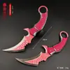 Mercadorias da Delta Force: Faca Garra de Coruja Vermelha 18cm (Edição Premium) Modelo Prop de Jogo Item de Exibição de Metal