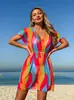 Traje de Banho Feminino de Manga Curta com Cobertura Amazon Europeia e Americana Transfronteiriça 2027, Vestido de Banho de Renda de Alta Qualidade que Afina a Cintura