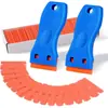 Pala de limpieza función multiusos pala pequeña de doble cabeza para quitar suciedad raspado pala extendida cuchillo para quitar pegamento herramienta para pegar película de coche