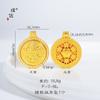 Tienda de oro con accesorios de oro para manualidades, colgante giratorio de diamantes, collar con colgante del dios de la riqueza amarillo, estilo nacional clásico para mujeres