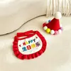 Babero de Cumpleaños para Gato, Bufanda Decorativa para Cuello de Perro, Babero de Pastel, Sombrero para Mascota, Accesorios para Fotos de Disfraces