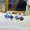 Zhuji Pearl 2024 Nuevo Abulón S925 Perla de Agua Dulce Pendiente Colgante Anillo Conjunto de Tres Piezas Traje de Perla
