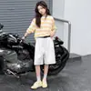 Conjunto de Protección Solar de Verano para Niñas, Nuevo Estilo 2026 para Niños Mayores, Elegante Conjunto de 2 Piezas con Camiseta de Manga Larga Rayada y Shorts