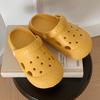 Zuecos de Color Sólido con Suela Gruesa Eva para Mujer, Sandalias Elásticas Suaves de Verano para Exteriores y Playa que Aumentan la Altura, Cómodas y Versátiles para Usar al Aire Libre