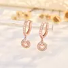 Nuevos pendientes de plata de ley S925 con forma de corazón, diseño de nicho con estética minimalista, moderna y exquisita, perfectos como accesorio