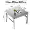 Mesa plegable de acero inoxidable extra gruesa con esquinas redondeadas, mesa para barbacoa al aire libre, puesto de mercado nocturno, mesa de comedor comercial, mesa para comer