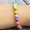 Amazon Más Vendido Pulsera de Caramelo de Bola Colorida para Niños Pulsera de Abalorios Coloridos Acrílicos Hecha a Mano Joyería Natural