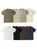 Camiseta de Algodón Puro Pesado 320g para Hombre, Manga Corta de Verano, Corte Holgado, Hombro Caído, Cuello Redondo, Color Sólido, Top al por Mayor