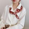 Ins Pañuelo de Seda Pequeño de Lunares Estilo Nuevo de Primavera Pañuelo de Seda Moda para Mujer Estampado Seda Orejas Pequeñas Estilo Coreano Pañuelo para Mujer