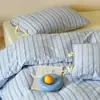 Nuevo juego de cuatro piezas de algodón lavado simple clase A, sábana y funda de edredón 100% algodón puro, juego de tres piezas para dormitorio, ropa de cama para casa de huéspedes