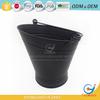 Cubo Negro Mate Gris Hogar Hierro Herramienta para Chimenea Accesorios para Chimenea Cubo de Carbón de Hierro 30cm Cubo de Carbón a Prueba de Polvo
