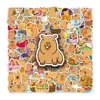 100 lindas pegatinas de capibara animal de dibujos animados versión Q impermeable decorativa funda de teléfono laptop pegatina de cuenta de mano