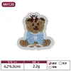 Etiqueta de Tecido Cabeça de Urso Fofa Mais Vendida Transfronteiriça Patch para Acessórios de Roupa Feitos à Mão DIY Patch Bordado Cartoon Patch com Furo
