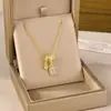 Collares Casuales Lindos de Moda Estilo Coreano con Adorno de Pedrería Cortos Gruesos de Oso Corazón Borla Trébol de Cuatro Hojas Sin Decoloración en Varios Estilos