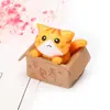 Figura de Gato Creativa con Forma de Bola de Dibujos Animados, Juguete Decorativo de Escritorio de Gato Lindo, Adorable Adorno de Muñeca