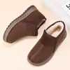 Nuevos Zapatos de Invierno para Mujer Birkenstock de Suela Gruesa Botas de Nieve para Mujer Zapatos de Piel Engrosada con Terciopelo Mocasines Cálidos Zapatos de Algodón para Madre