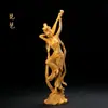 Talla de Boj Imagen de Dama Voladora de Dunhuang Belleza de Dunhuang Accesorios de Oficina Clásicos Chinos Talla Tridimensional Atmosférica