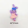 Parche de dibujos animados serie de conejitos lindos DIY casero carcasa de teléfono móvil agujero para pasador de pelo accesorios para zapatos accesorios de resina pegamento de crema