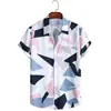 Comercio exterior primavera y verano Nuevo 2023 Amazon Camisa de manga corta floral para hombre Camisa hawaiana casual estampada