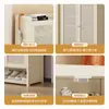 Zapatero Vertical de Alto Estilo para la Entrada Exterior, Zapatero Doméstico Estrecho de Múltiples Capas con Puertas para Uso en el Pasillo