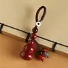 Llavero de Calabaza de Arena Dorada Morada para Coche, Colgante de Fortuna y Prosperidad para el Año de Nacimiento, Adorno de Llavero para Hombres y Mujeres, Colgante de Llavero de Cinabrio