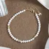 Pulsera de Perlas Barrocas Metálicas de Diseño de Nicho, Irregular y Versátil, de Agua Dulce Natural, Diseño Original al por Mayor