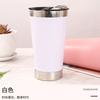 Taza de cerveza brasileña de 17 oz transfronteriza viene con abridor de botellas taza de café de acero inoxidable 304 taza para coche al vacío de doble capa