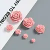 Rosa Artificial Colorido Pegamento de Crema DIY Hecho a Mano Pasador Diadema Parche de Joyería Material Accesorios de Resina