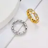Anel de Diamante Cravejado com Zircônia, Personalizado, Fashion, Simples, com Toque de Luxo Leve, Adequado para Uso Diário, Estilo Minimalista, Anel Versátil de Aço Titânio, Em Estoque para Atacado