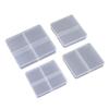2 Rejillas 4 Rejillas Plástico Accesorios Clip para Papel Caja de Almacenamiento Partículas de Cera Ferretería Anzuelo de Pesca Joyería Esmalte de Uñas Caja de Empaque de Clasificación