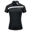 TTYGJ primavera e verão novo golfe feminino roupa malha respirável manga curta camiseta zíper lapela secagem rápida tecido esportivo traje de bola
