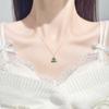 Collar de Árbol de Navidad de Plata de Ley con Perla y Lazo, Diseño Original de BaOBAo, para Mujer, Nicho, Lujo Ligero, Joyería de Regalo de Navidad