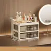 Caja de Almacenamiento de Cosméticos Tipo Cajón Avanzado Tocador Lápiz Labial Cuidado de la Piel Caja de Almacenamiento de Escritorio Estante para Almacenamiento de Joyas