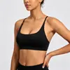 Nuevo sujetador deportivo transfronterizo para mujer con almohadillas extraíbles en el pecho, sujetador de yoga sexy con tiras cruzadas para Pilates y yoga