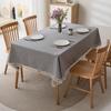 Toalha de Mesa Imitação Algodão e Linho Impermeável e à Prova de Óleo Sem Lavagem Acessível Luxo High-End Toalha de Mesa para Mesa de Centro Retangular Cor Pura Toalha de Mesa para Jantar