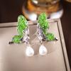 Brincos de Tarraxa Elegantes Estilo Coreano Cravejados com Diamantes Amor Estilo Mori Pequenos Frescos Moda Brincos Versáteis Nicho Luxo Leve Brincos de Alta Qualidade