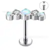 Titanio G23 Diamante Diente Interno Uñas de Labio Pequeñas Siete Pequeños Diamantes Uñas de Labio Uñas del Cartílago de la Oreja F136 Fabricante Más Vendido en Amazon